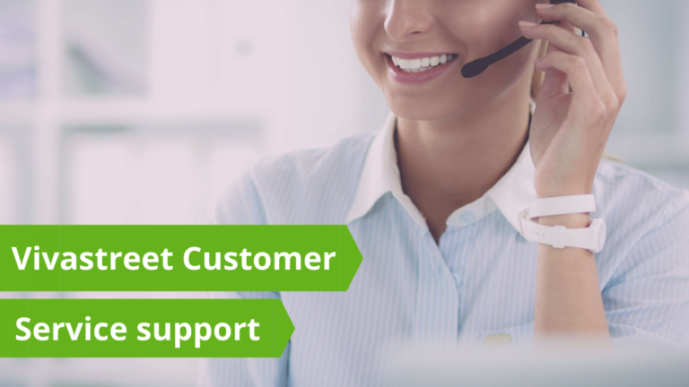 Woman with headset providing customer support services