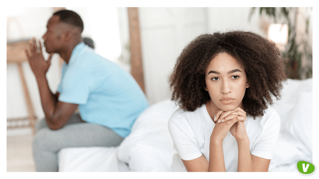 Quarrel, relationship problems, ignoring spouse and avoiding⁠