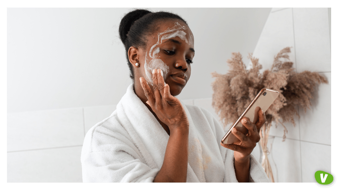 Woman Learning to Do Skincare Procedures at Home⁠