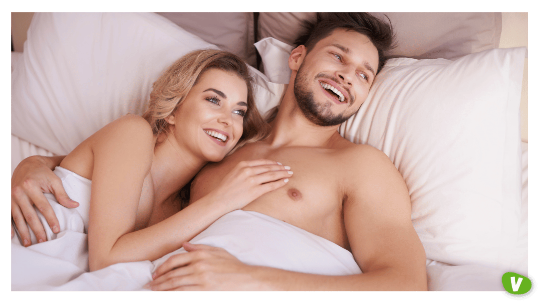 Happy Couple in Bed⁠