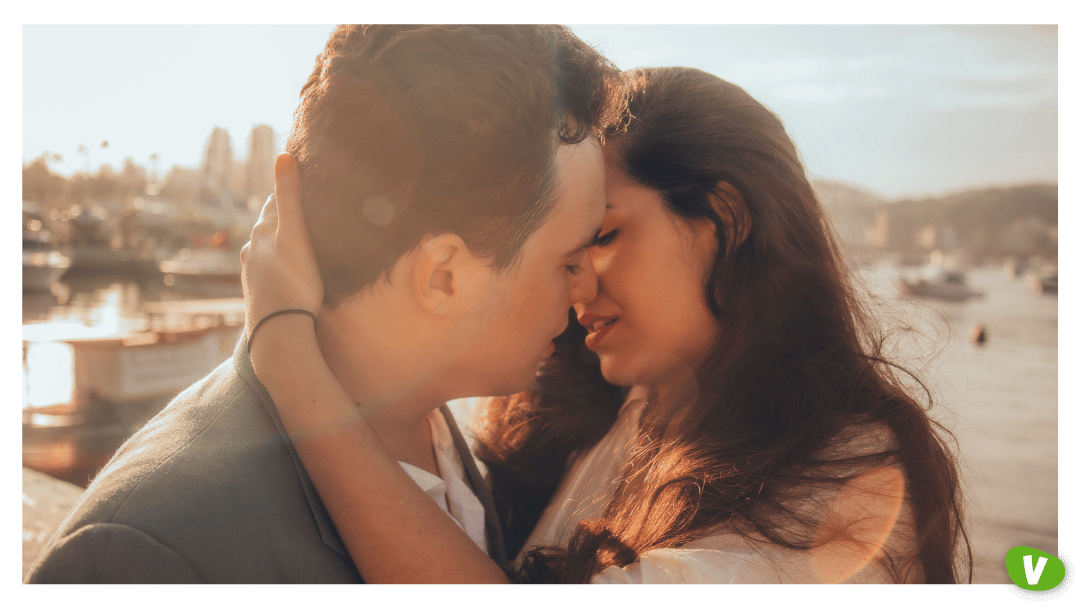 Couple Kissing at the Dock